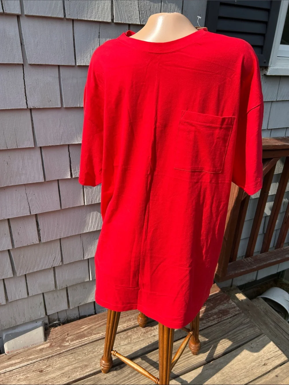 PINK Victoria's Secret Red Nightshirt  with Metallic Gold PINK Script- NEW-Med